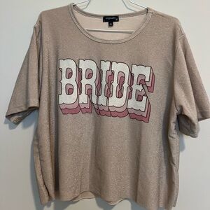 Shimmer bride crop top